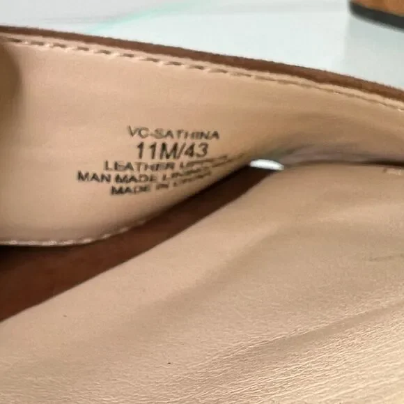 Vince Camuto Sathina Platform Heel Sandal 11 M Brown Suede Ankle strap dance - Picture 7 of 9